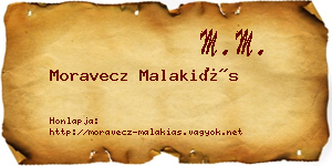Moravecz Malakiás névjegykártya
